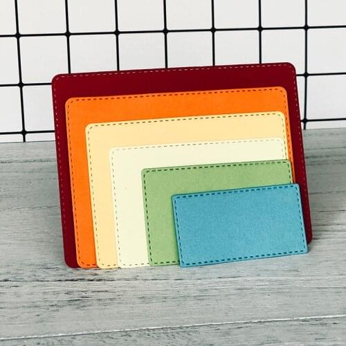 Top Expression Frames Metal Cutting Dies Stitched Round Rectangle Scrapbooking Craft Dies Cut For DIY Paper Card Making