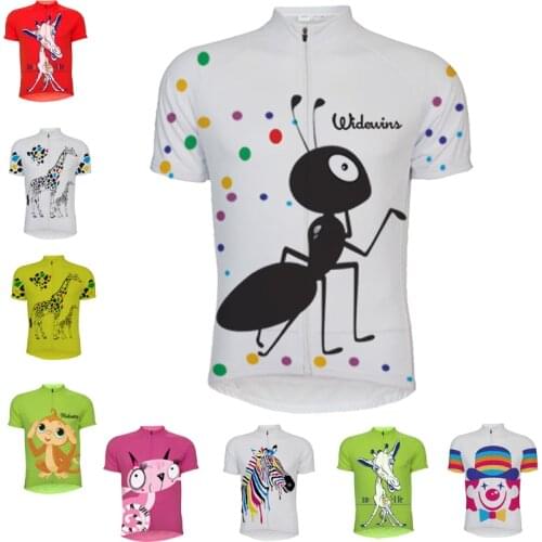 Widewins Cycling Jersey Animal Bike Jerseys 2019 road MTB bicycle Clothing Short Sleeve Ropa Ciclismo maillot white Racing top
