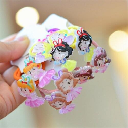 10pair/Lot Fashion Princesses Hair Rope Kids Elastic Hair Bands Girls Headdress Children Hair Ring Hair Accessories