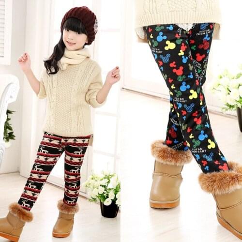 Winter Korean version of the girl pearl velvet does not fall velvet plus velvet thickening leggings boots pants