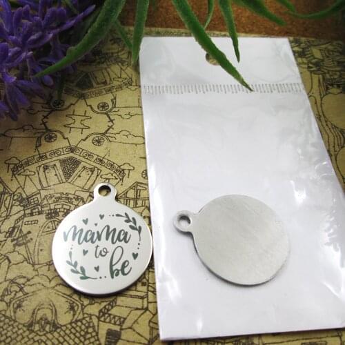 20pcs--"Mama To Be"stainless steel charms 5 styles for choosing DIY Charms for necklace bracelets