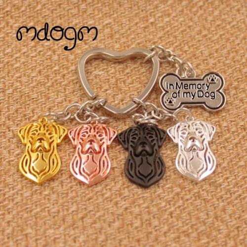 2021 Labrador Retriever Dog Animal Gold Silver Plated Metal Pendant Keychain For Bag Car Women Men Key Ring Love Jewelry K144