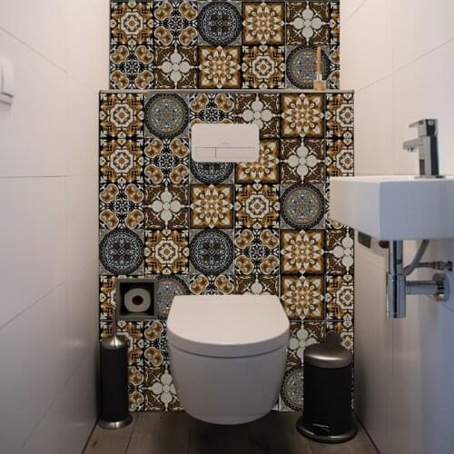 24pcs Backsplash Tile Stickers Peel Stick Wall Sticker Waterproof Removable Floor Stair Decals for Bathroom Kitchen Easy to