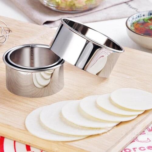 3pcs/set Practical Stainless Steel Round Dumplings Wrappers Molds Set Cutter Dough Cutting Tool Kitchen Accessories Gadgets