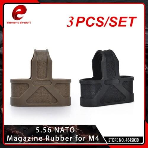 3PCS/SET Element Airsoft 5.56 NATO Rubber Cage Loops Fast Mag for M4 / 16 Magazine Softair Accessories