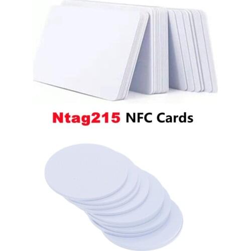 50/100pcs NFC Ntag215 Coin card TAG Key 13.56MHz NTAG 215 Universal Label RFID Ultralight Tags Labels 25mm diameter