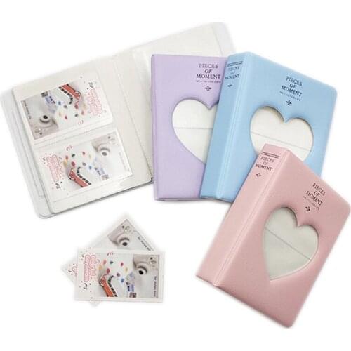 Album Love Heart Photo Case DIY Album Mini Album Photocard Holder 3 Inch 64 Pockets Photo