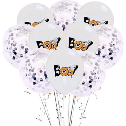 Boo Confetti Latex Balloons Birthday Baby Shower Wedding and Halloween Theme Party Decoration