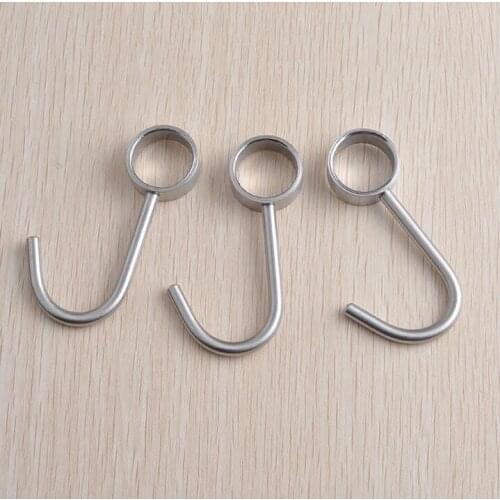 Hole dia: 22mm 25mm pipe Stainless steel movable hook Clothing store kitchen wardrobe pothook thickness:1mm