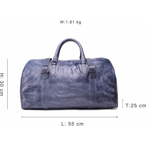 Mens Travel Bag Genuine Leather Shoulder Luggage Trip Case Large Capacity Bag Vintage Weekend Handbag Unique Special Gift
