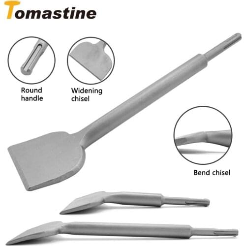 Electric Hammer Chisel Round Shank Curved Chisel Shovel Wall Concrete Impact Drill Elbow Widening Chisel Steel