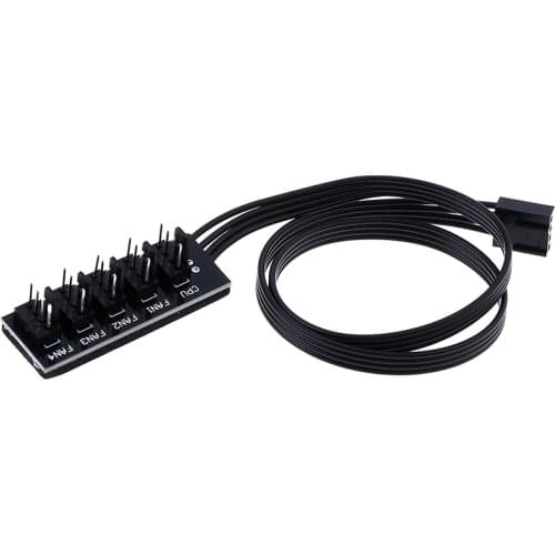 Hot sale 1 to 5 4-pins TX4 PWM CPU Cooler/ Case/ Chasis Cooling Fan Power Cable Hub Splitter Adapter 40cm