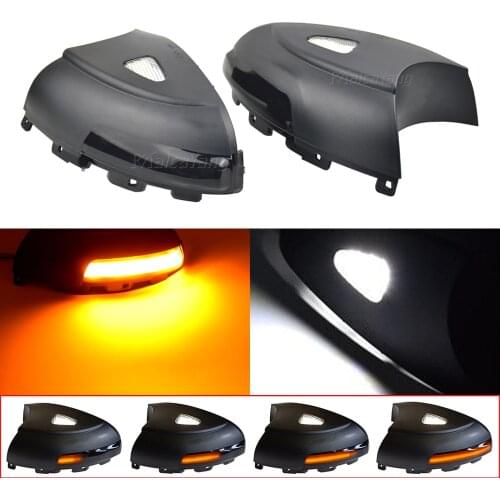 2x For VW Tiguan MK1 2008 2009 2010-2016 Flashing Water Rearview LED Dynamic Side Mirror Indicator Blinker Sequential Light Lamp