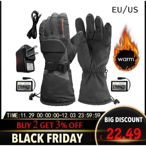 Motorcycle Heated Gloves 3.7V/3600mAh Lithium Battery Waterproof Warm Keeping Thermal Heat Gloves For Winter Skiing Riding Sport