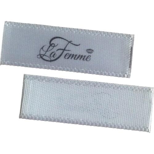 Wholesale Custom Polyester Ribbon Printed Labels for Clothing Brand Name Label Cotton Sewing Tag for Clothes Print Label