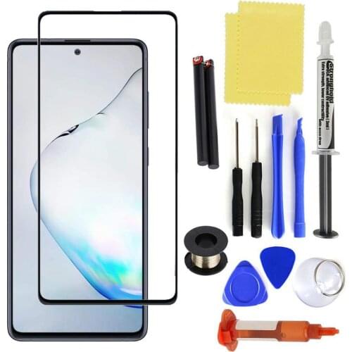 Original Screen for Samsung Outer Front Glass Lens Touch Screen Replacement for Samsung Galaxy Note 10 Lite/S10 Lite/S20 FE