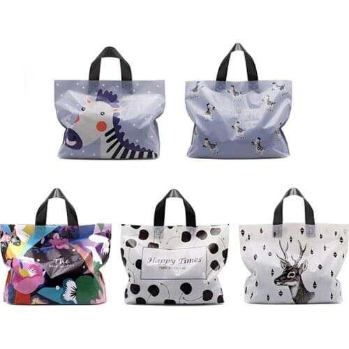 50Pcs/Lot Jewelry Plastic Packaging Bag Thicken Shopping Bags for Exquisite 3 Sizes Plastic Bags for Packing Cute Gift Bag