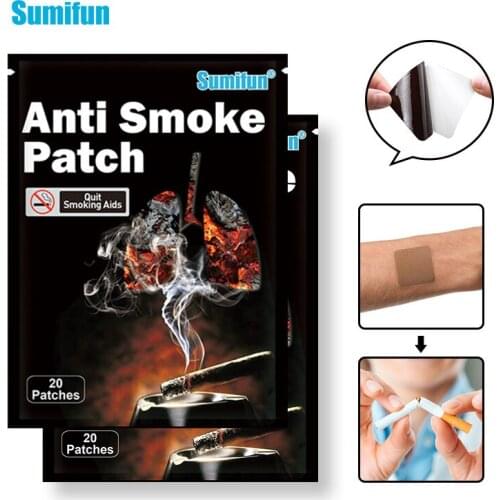 Sumifun 20/40Pcs Natural Ingredient Anti Smoke Patch Stop Quit Smoking Cessation Chinese Herbal Medical Plaster Health Care