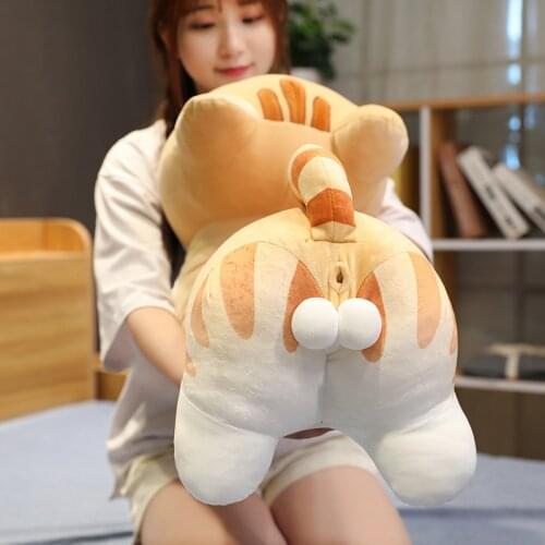 40-100CM Creative Butt Cat Pillow Cute Animal Stuffed Plush Toy Doll for Kids Lovely Soft Sleep Pillow Gift For Girl