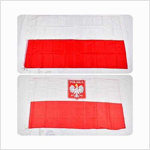 Poland polish flag Banner 3x5 Foot 90*150cm Hanging National flag Home Decoration flag
