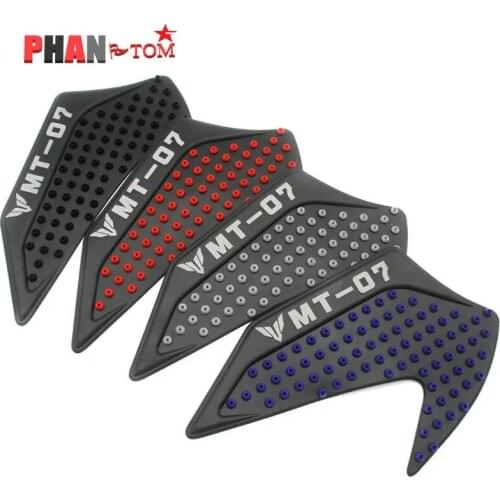 4 colour Motorcycle Tank Traction Pad Side Gas Knee Grip Protector Anti Slip Sticker For YAMAHA MT-07 MT07 Motorcycle