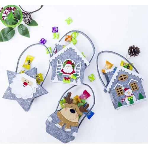 Christmas Santa Claus Gift Bag Merry Christmas Snowman Elk Candy Bag Wedding Party Decoration Pendant Children Christmas Gift