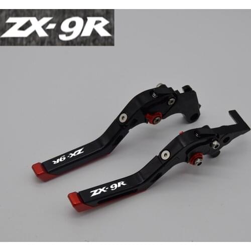 Yang hua CNC Folding&Extending Brake Clutch Levers For Kawasaki ZX9R ZX-9R 1998 1999 With Logo(ZX-9R)