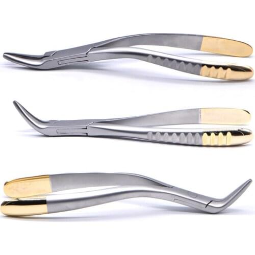 Dental Root Fragment Tooth Extraction Forceps Tooth Pliers Dental Instrument Curved Maxillary Mandibular Teeth Plier Dental tool