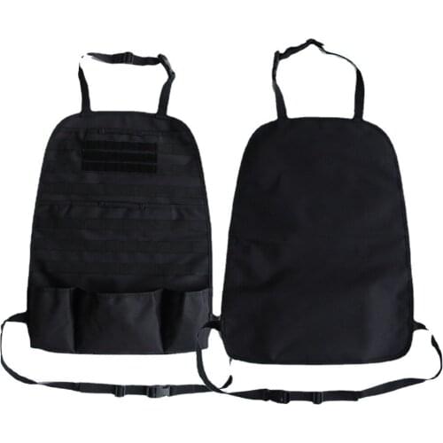 Tactical Car Seat Back Organizer Hunting Airsoft Molle Vehicle Panel Universal Fit Car Seat Bag Cover Protector