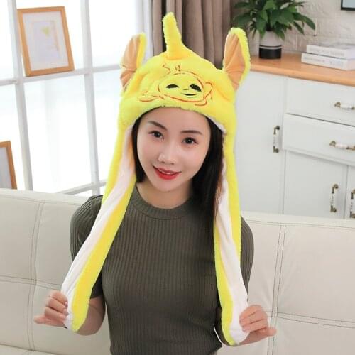 Teletubbies Super Soft Hat Moving Ears Cute Cartoon Toy Hat Airbag Kawaii Funny Toy Cap Kids Plush Toy Birthday Gift for kids