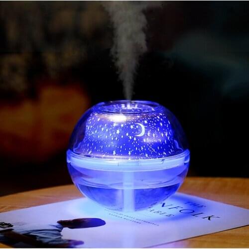 Essential humidifier aroma oil diffuser Wood Grain ultrasonic wood air humidifier USB cool mini mist maker LED lights home 500ml