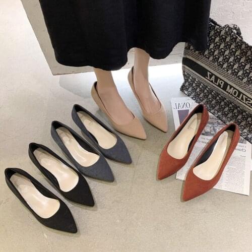 High heels 2021 female spring and autumn stiletto professional job shallow mouth Korean fashion pointed single shoe cover foot