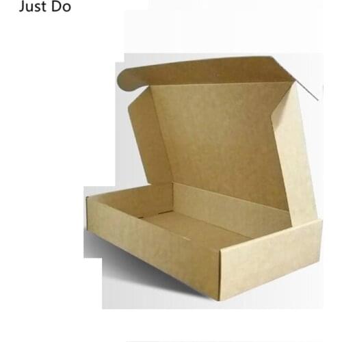 100pcs 9*4cm Large Brown Kraft 3 layers Express Corrugated Paper Box Recycled Folding Shipping Boxes Cloth Brown Mailing Boxes