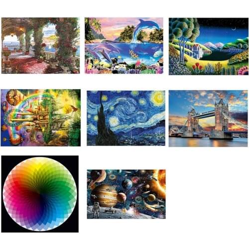 Hot 1000 Pieces Safe Educational Jigsaw Puzzle Toys Educational Puzzle Toy For Kids/Adults Christmas Halloween Gift