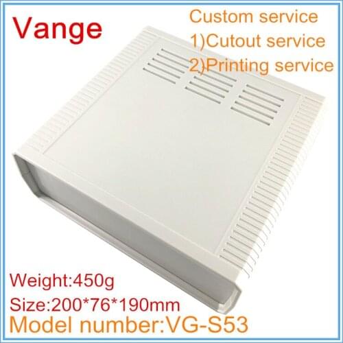 4pcs/lot electronic chassis junction box 200*76*190mm ABS plastic diy project box for projector device