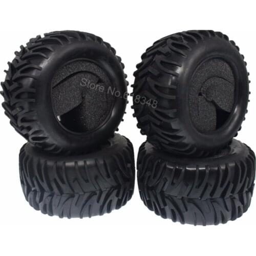 4Pcs RC 1:10th Monster Truck Tires With Foam Inserts OD:120mm ID:71mm Width:60mm For Redcat Racing HSP Exceed Off Road Baja Tyre