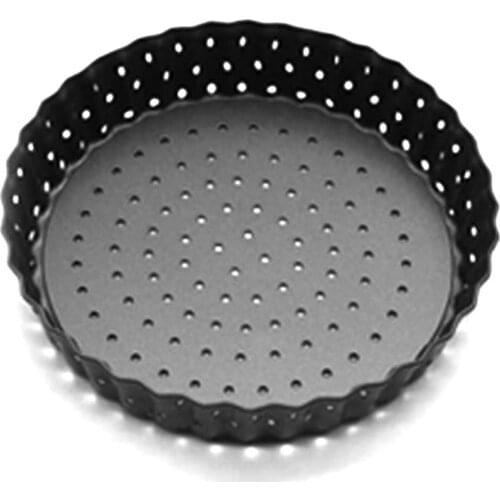 5Inch Metal Non-Stick Perforated Pizza Pans Pie Pan Quiche Pan with Removable Bottom