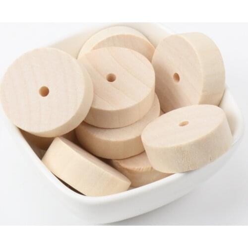 5Pcs Natural Cylindrical Wooden Round Loose Spacer Beads for Jewelry Making Diy 30x10mm 2018 New KL133