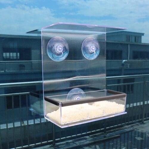 Peanut Hanging Suction Plastic Food Dispenser Hotel Table Pet Tools Vintage For Garden Yard Outdoor Creative Window Bird Feeders