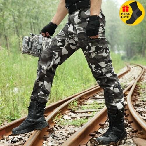Military Tactical Pants Army Camouflage Combat Pants Men Comabt Camo Cargo Pants Tactico Trousers men Pantalon Militar Working
