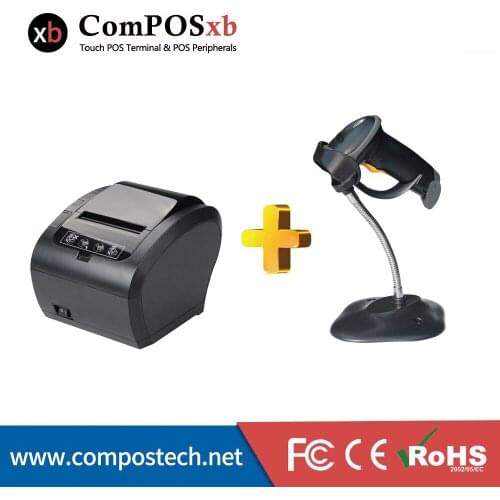 Receipt printer thermal printer and barcode scanner 1D reader