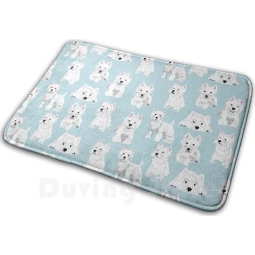 Westie Mat Rug Carpet Anti-Slip Floor Mats Bedroom Westie West Higland Terrier Terrier White Westie Dog Puppy