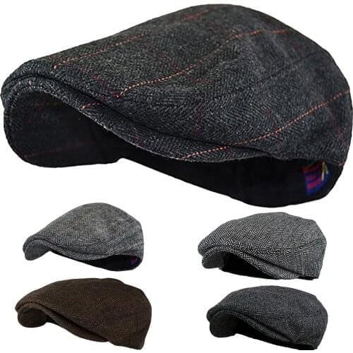 Top Selling Men Women Soft Plaid Retro Hats Casul Breathable Winter bonnet Warm Comfort Beret женская балаклава Dropshipping