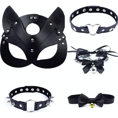 Fox Bdsm Couple Flirting Cosplay Mask SM Whip Bondage Erotic Equipment Sex Toys for Women Men Halloween Mask Adult Games Sexshop