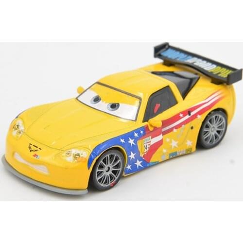 Disney Pixar Cars Lightning McQueen American Racer Jeff Gorvette 1:55 Diecast Metal Toys Car For Kids Loose Brand New In Stock