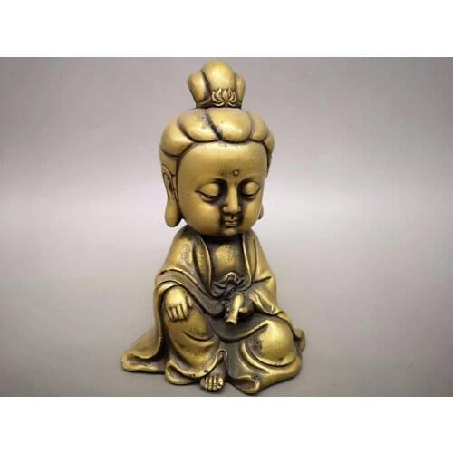 Antique Chinease MING Dynasty COPPER Oriental lady statue,Handicrafts,best collection&adornment, Free shipping