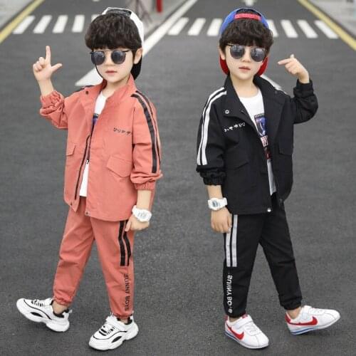 Fashion Spring Summer Childrens Clothes Suit Baby Boys T-shirt + Pants 2pcs/Set Kids Teenage Top School Gift Beach Boy Clothing