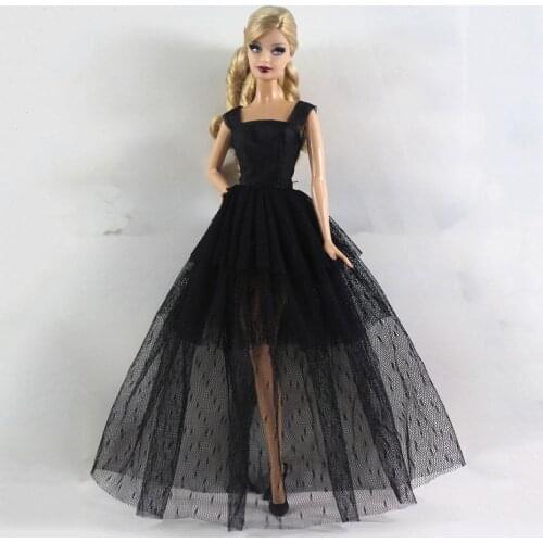 Handmade Fashion Barbie Clothes Black Series Skirts Party Skirts Formal Dress Elegant Doll Dresses For 1/6 Doll Accessories