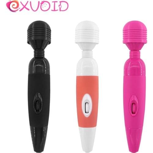 EXVOID Strong AV Stick Vibrator Powerful Magic Wand Clitoris Stimulator Body Massager Vibrators Sex Toys for Women USB Charging