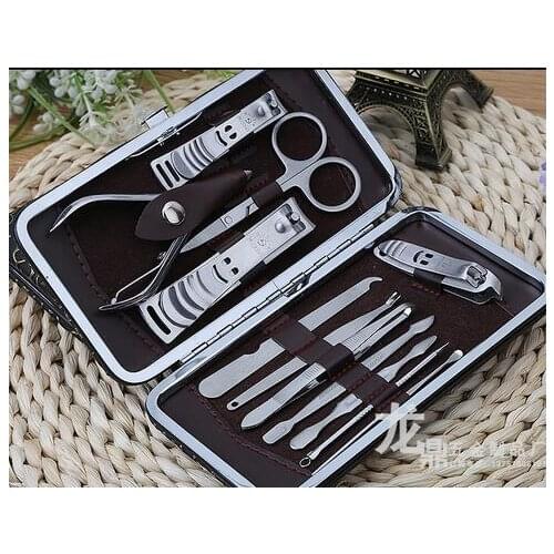 12 in 1 pcs Nail Clipper Kit Nail Care Set Pedicure Scissor Tweezer Knife Ear pick Utility Manicure Set Tools jk17